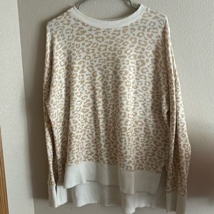 Time and Tru Cheetah Crew Neck